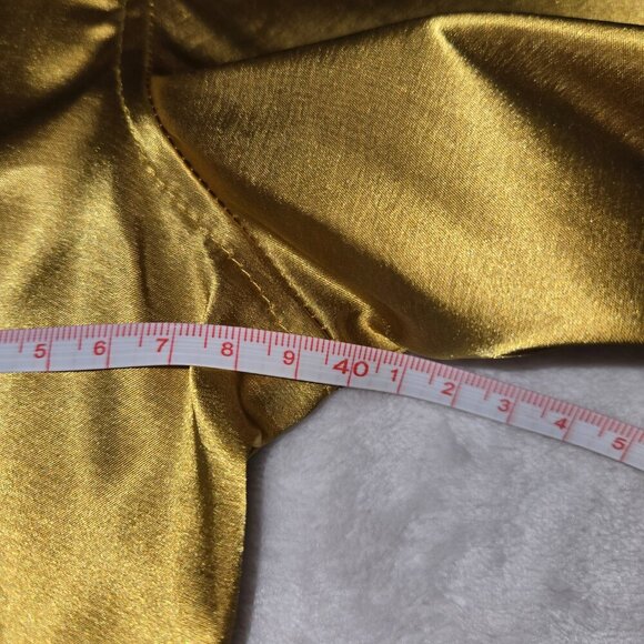 Y2K Zara gold satin blouse size S, made in Spain - Picture 5 of 9
